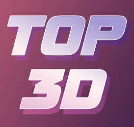 Элегантный 3D шрифт со светлым градиентом.
