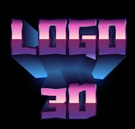Создать космический 3D ретро текст.